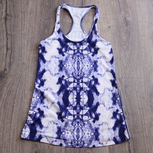Lululemon Cool Racerback Ink Blot White Deep Indigo blue 8